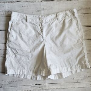White Ann Taylor Loft 6‎ Inch Shorts Size 8